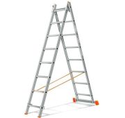 Лестница 2-х секционная алюминиевая 2*8