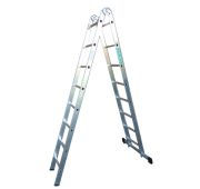 Лестница 2-х секционная алюминиевая шарнирная 2*8